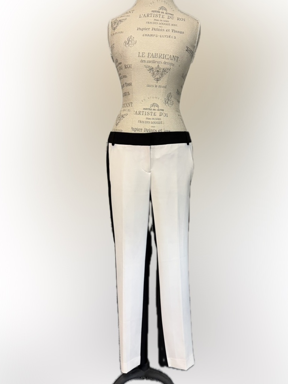EXPRESS Classic Two-Tone Straight-Leg Pants
